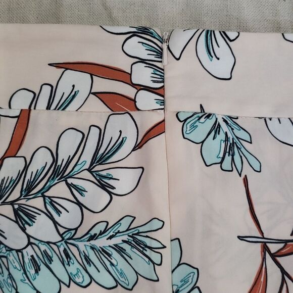 ASOS River Island Pant Womens 10 High Waist Wide Leg Palazzo Tropical Floral - Picture 3 of 4